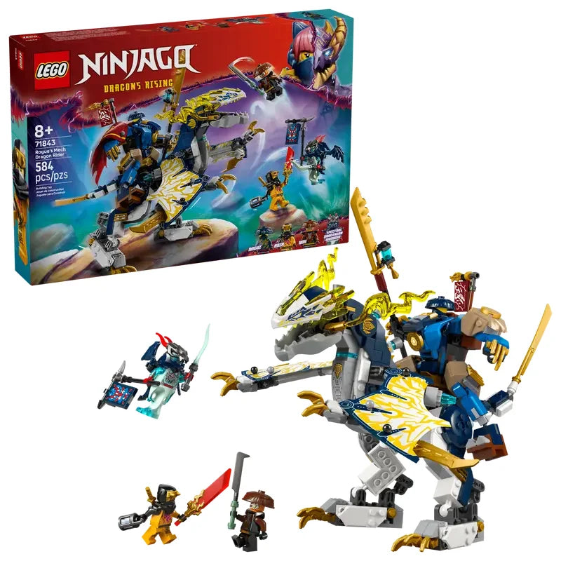 LEGO Ninjago Rogues Mech Dragon Rider 71843 box and full set view Ireland