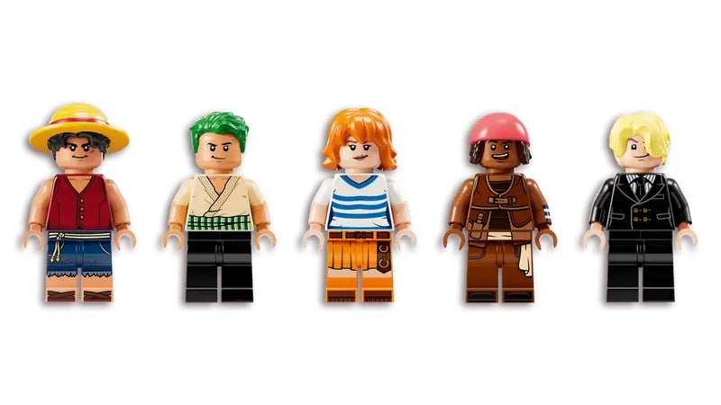 LEGO One Piece Going Merry minifigures of Luffy, Zoro, Nami, Usopp and Sanji in Ireland