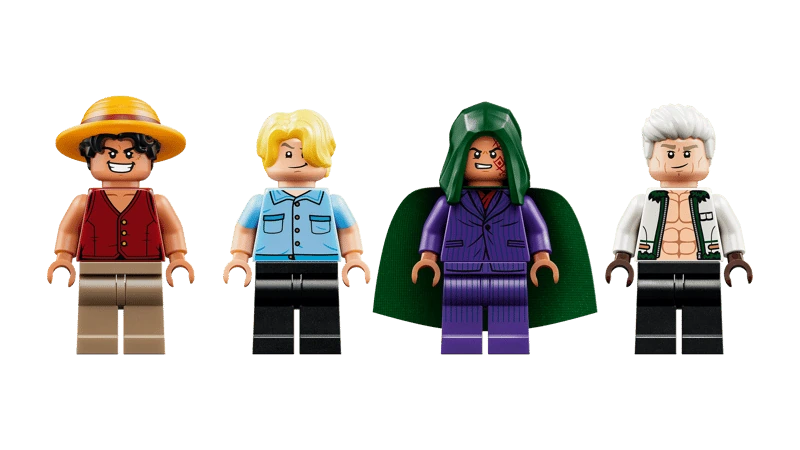 LEGO One Piece Showdown with Captain Smoker 75642 Monkey D. Luffy, Sanji, Dragon and Captain Smoker minifigures
