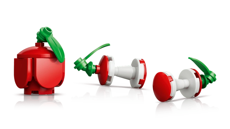 LEGO Pokémon Munchlax 72150 red apple and two apple core builds