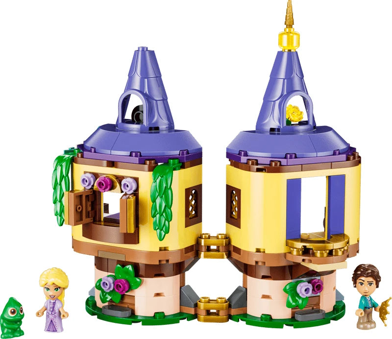 Open LEGO Rapunzel's Mini Tower with Rapunzel, Pascal and Flynn figures