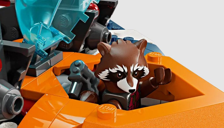 Close-up of Rocket inside spaceship cockpit LEGO 76278 Ireland