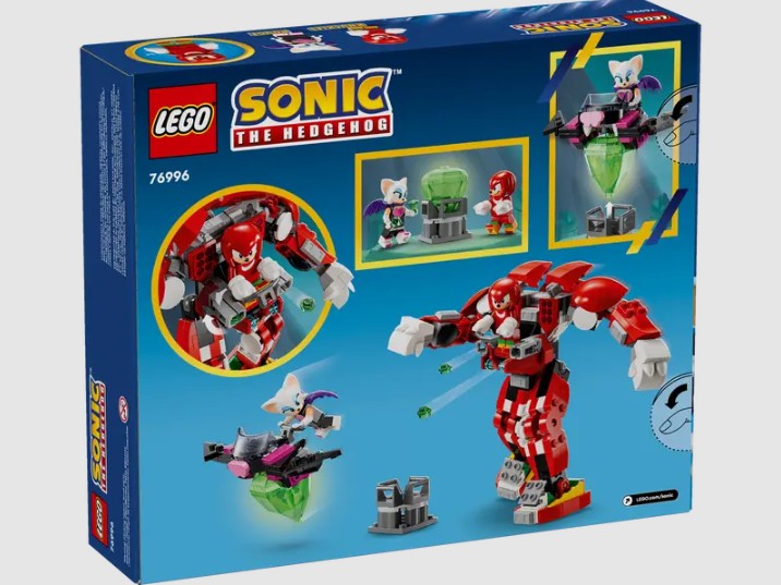 Back of LEGO Sonic Knuckles Guardian Mech box with features