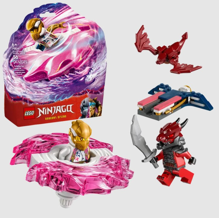LEGO 71824 Ninjago Sora’s Dragon Spinjitzu Spinner toy with box and figures – Ireland