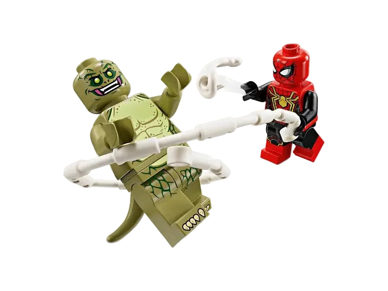 LEGO Spider-Man swinging toward Lizard minifigure 76280 in Ireland