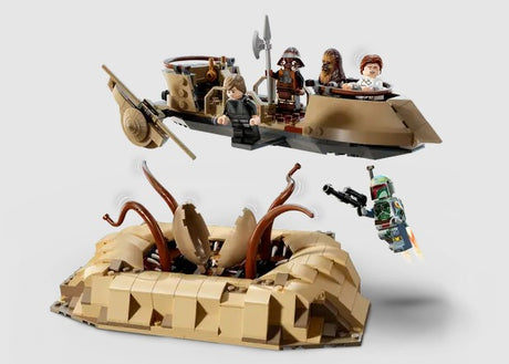 LEGO Desert Skiff & Sarlacc Pit 75396 skiff hovering with figures Ireland