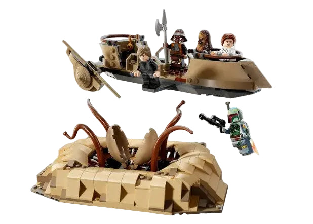 LEGO Desert Skiff & Sarlacc Pit 75396 skiff hovering with figures Ireland