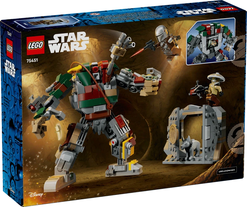 Front of the LEGO Star Wars Hutt Palace Sentry Droid Showdown 75451 box showing the Sentry Droid, palace gate and included characters