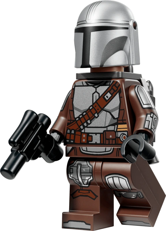 LEGO Star Wars Hutt Palace Sentry Droid Showdown 75451 Mandalorian minifigure holding a black blaster