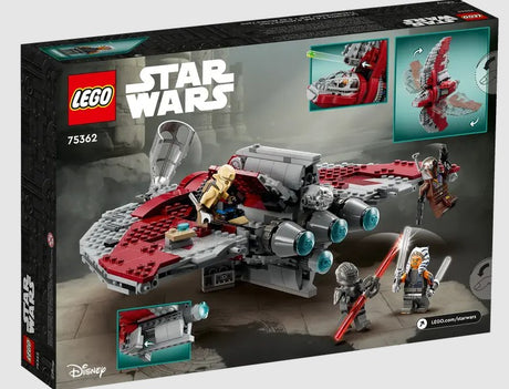 LEGO T-6 Jedi Shuttle 75362 box rear with shuttle and figures in Ireland