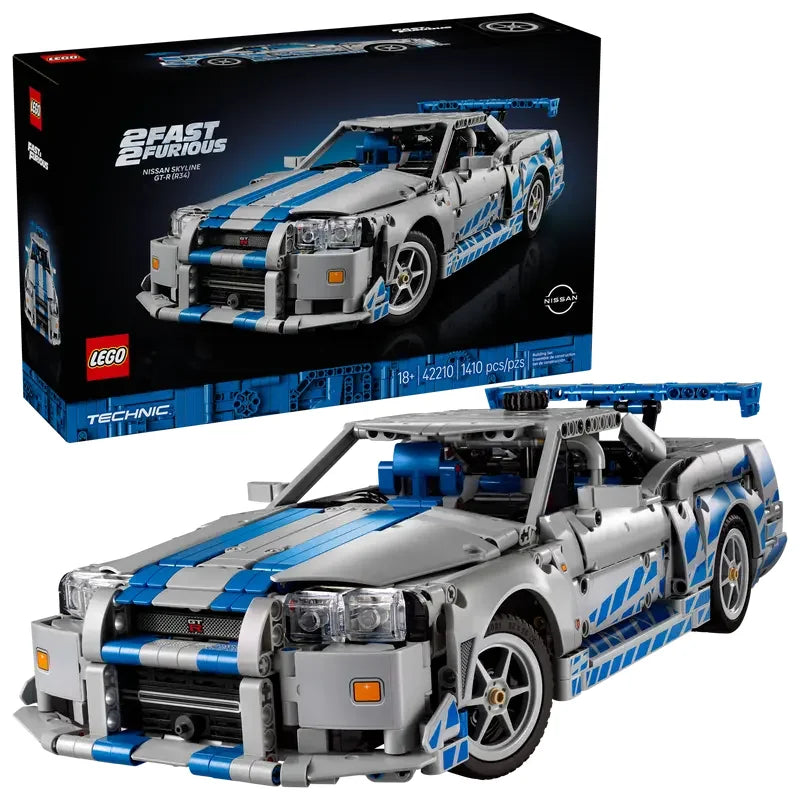 LEGO Technic Nissan Skyline GT-R R34 with box and angled display Ireland