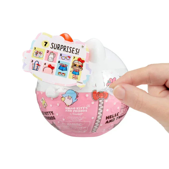 LOL Surprise Hello Kitty and Friends unboxing ball showing 7 included surprises in Ireland
