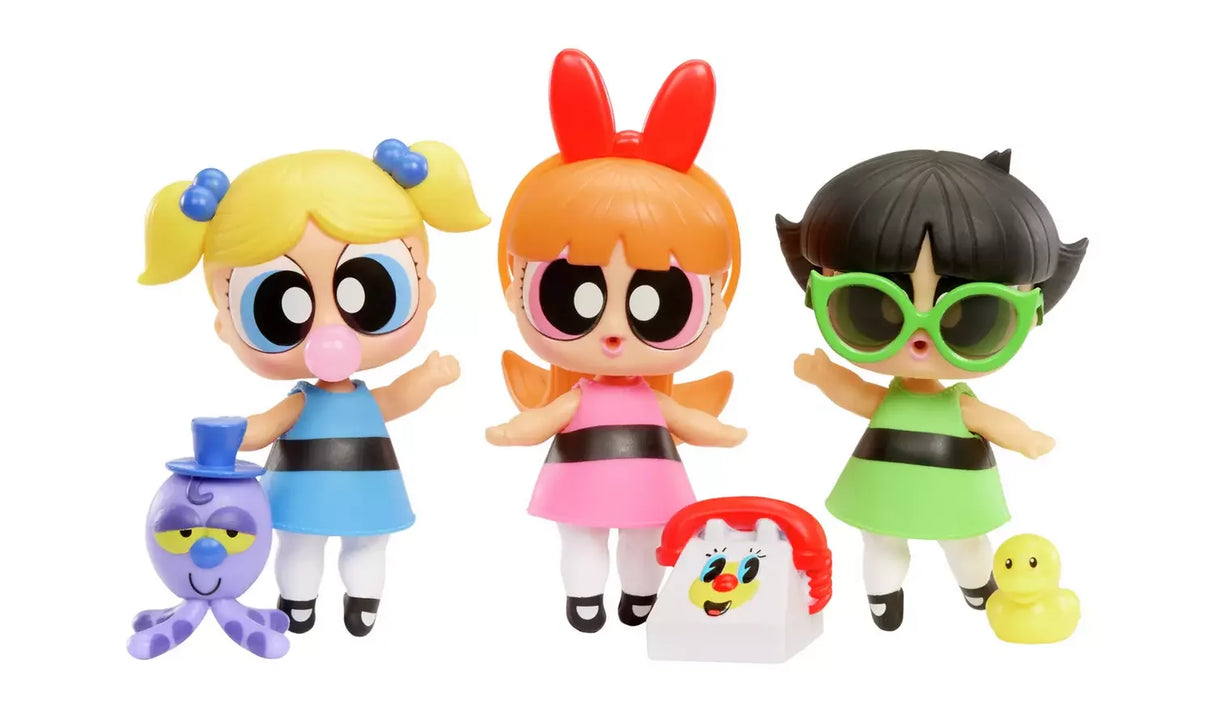 Group of L.O.L. Surprise Powerpuff Girls collectable Tots with themed outfits and accessories together in Ireland