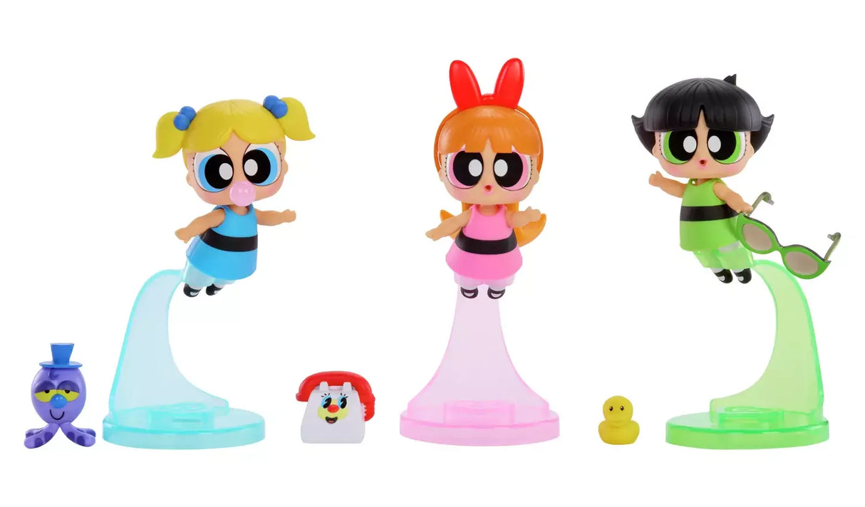 L.O.L. Surprise Powerpuff Girls Tots assortment featuring Blossom, Bubbles and Buttercup with stands in Ireland