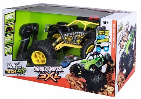 Maisto Tech Rock Crawler RC truck displayed inside retail box