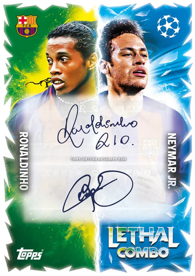 Match Attax 2025/26 Lethal Combo Ronaldinho and Neymar autograph card in Ireland