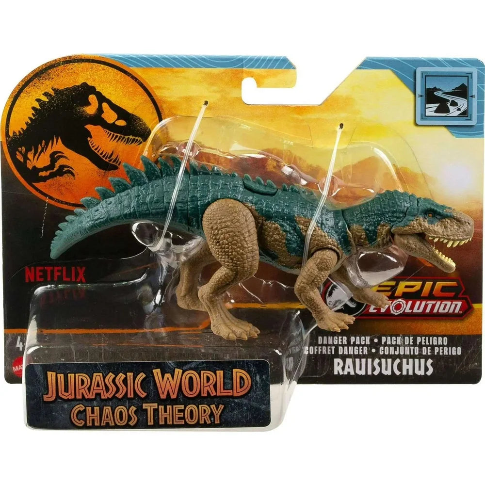 Rauisuchus dinosaur figure in Chaos Theory Danger Pack packaging – Ireland