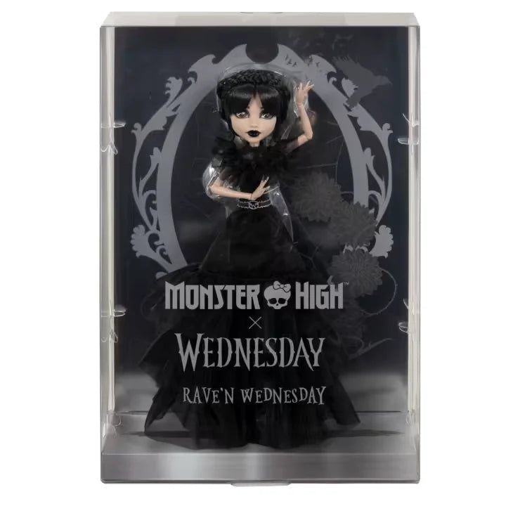 Rave’N Wednesday Monster High doll in box with gothic artwork – Ireland