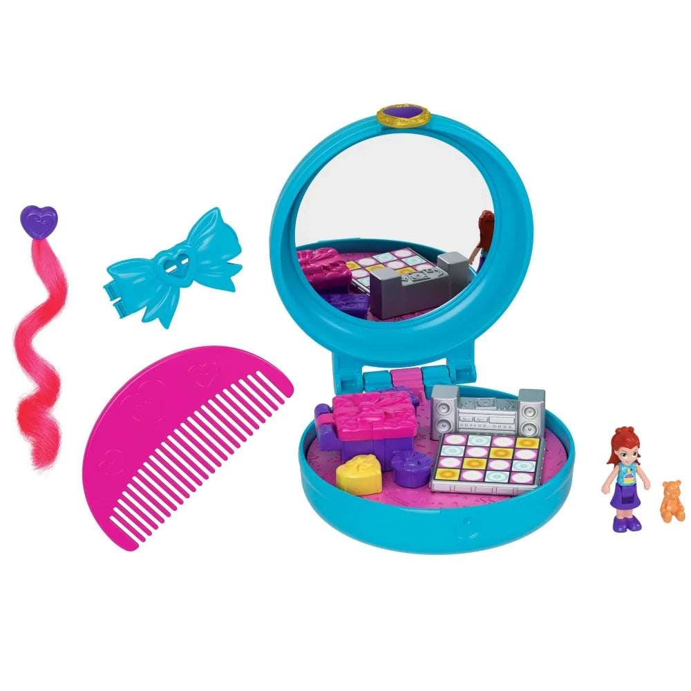 Open Polly Pocket birthday compact showing dance floor and party scene – Ireland