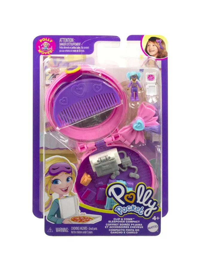 Packaged Polly Pocket Clip & Comb Sleepover Compact with doll and accessories – Ireland
