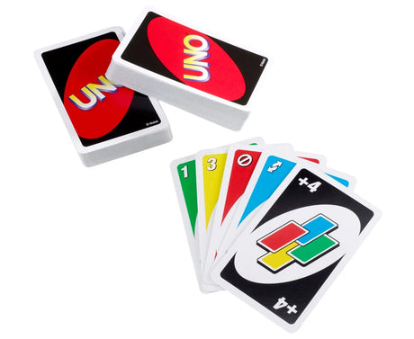 UNO cards laid out showing action and number cards – Ireland