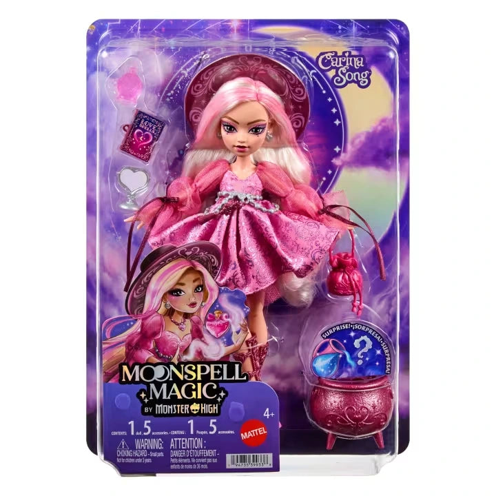 Monster High Moonspell Magic Carina Song doll with accessories in packaging