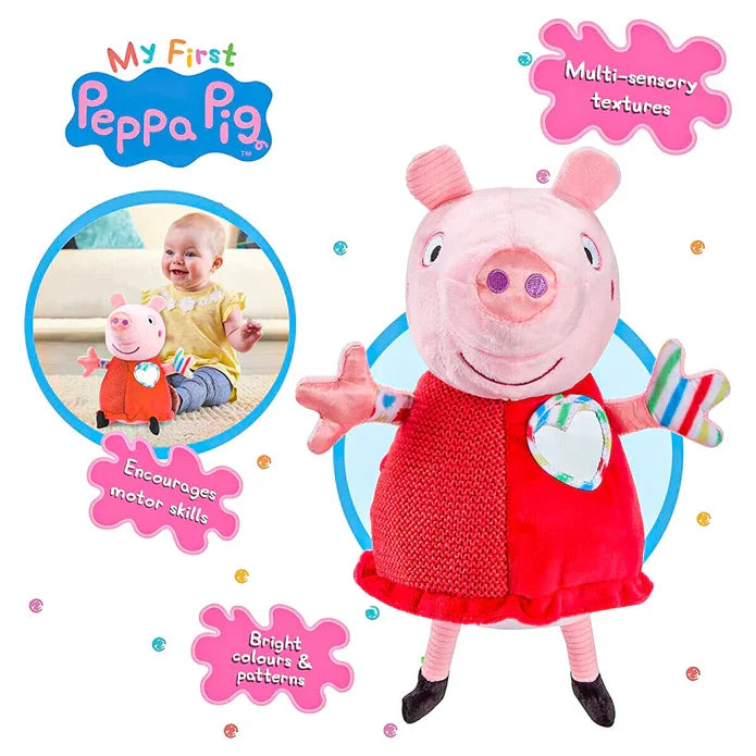 My First Peppa Pig sensory soft toy front view for babies Ireland