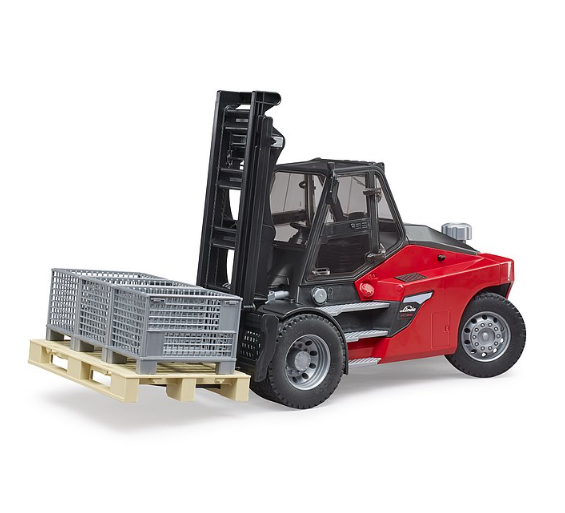 Bruder Linde HT160 Stacker with Pallet and 3 Cages