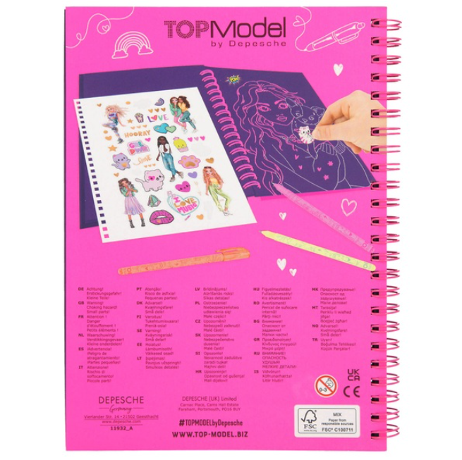 TOPModel Neon Doodle Book