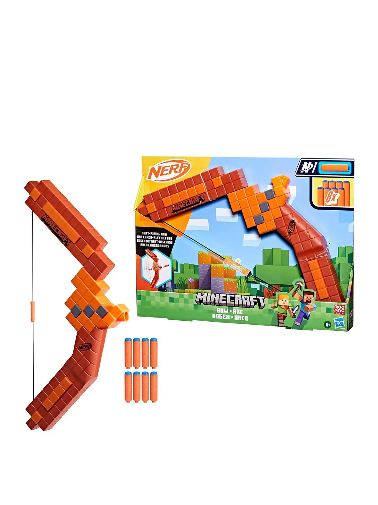 Nerf Minecraft Bow toy with 8 darts and retail box in Ireland