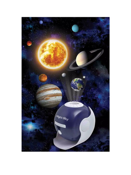 Night Sky Projector projecting bright solar system and planets into a deep space scene