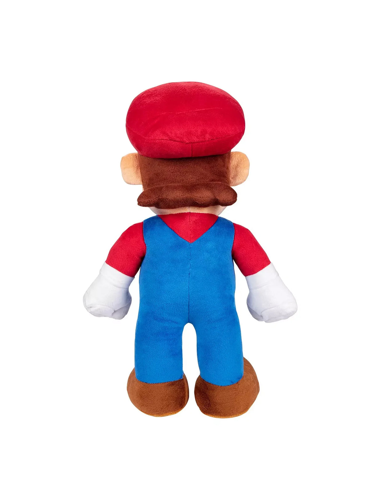 Back view of Nintendo Super Mario Jumbo Plush showing red hat and blue overalls in Ireland