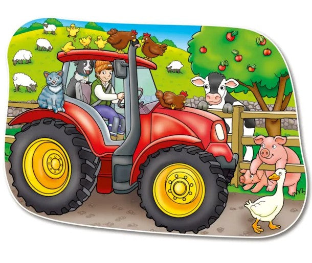 Completed Big Tractor jigsaw puzzle by Orchard Toys Ireland