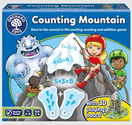 Orchard Toys Counting Mountain Game box showing yeti and climbers – Ireland