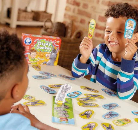 Children Playing Orchard Toys Dizzy Donkey Ireland