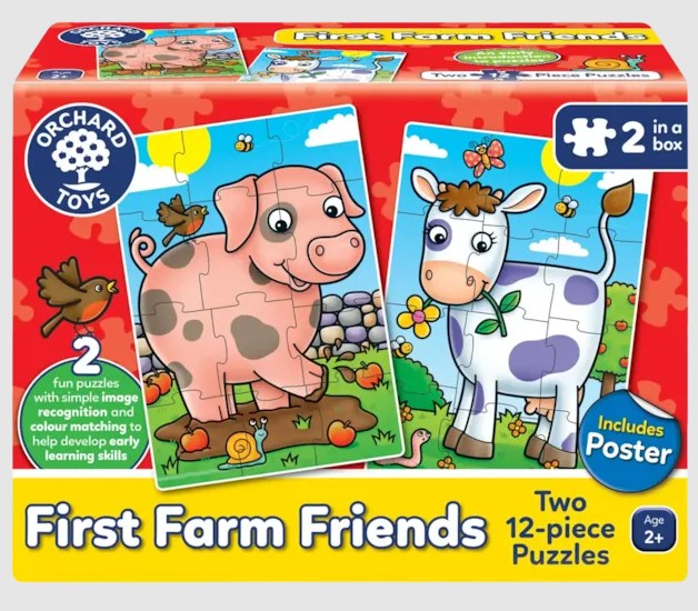 Orchard Toys First Farm Friends box with pig and cow puzzles for children in Ireland