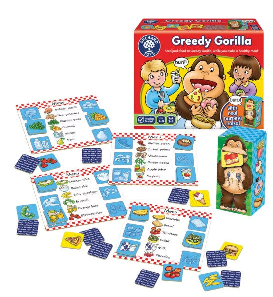 Orchard Toys Greedy Gorilla Game cards and 3D gorilla – Ireland