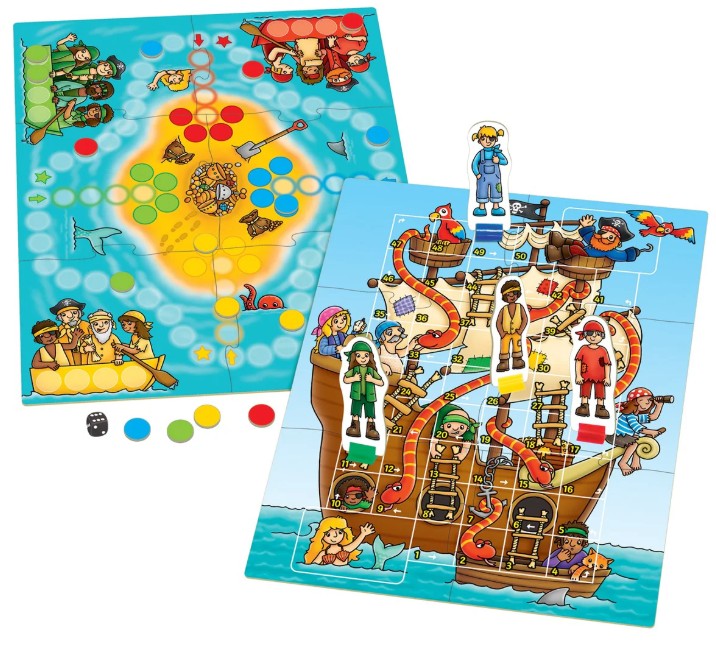 Orchard Toys Pirate Snakes and Ladders & Ludo game board Ireland