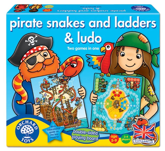 Orchard Toys Pirate Snakes and Ladders & Ludo box front view Ireland
