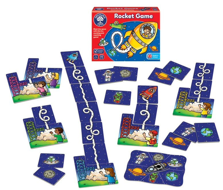 Rocket Game playing pieces and loop-the-loop trails – Orchard Toys Ireland