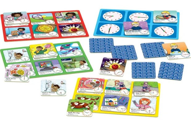 Orchard Toys Tell the Time board game contents – Ireland