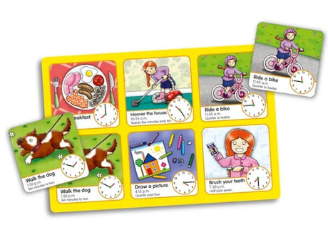 Yellow board from Tell the Time Game – Orchard Toys Ireland
