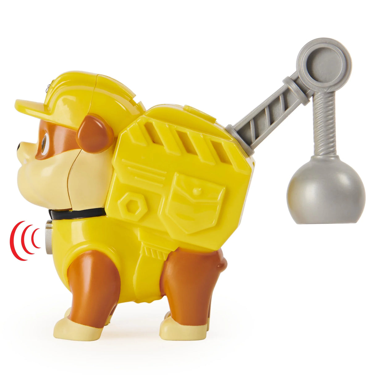 Paw Patrol Action Pack Rubble Toy showing sound feature and moving wrecking ball Ireland