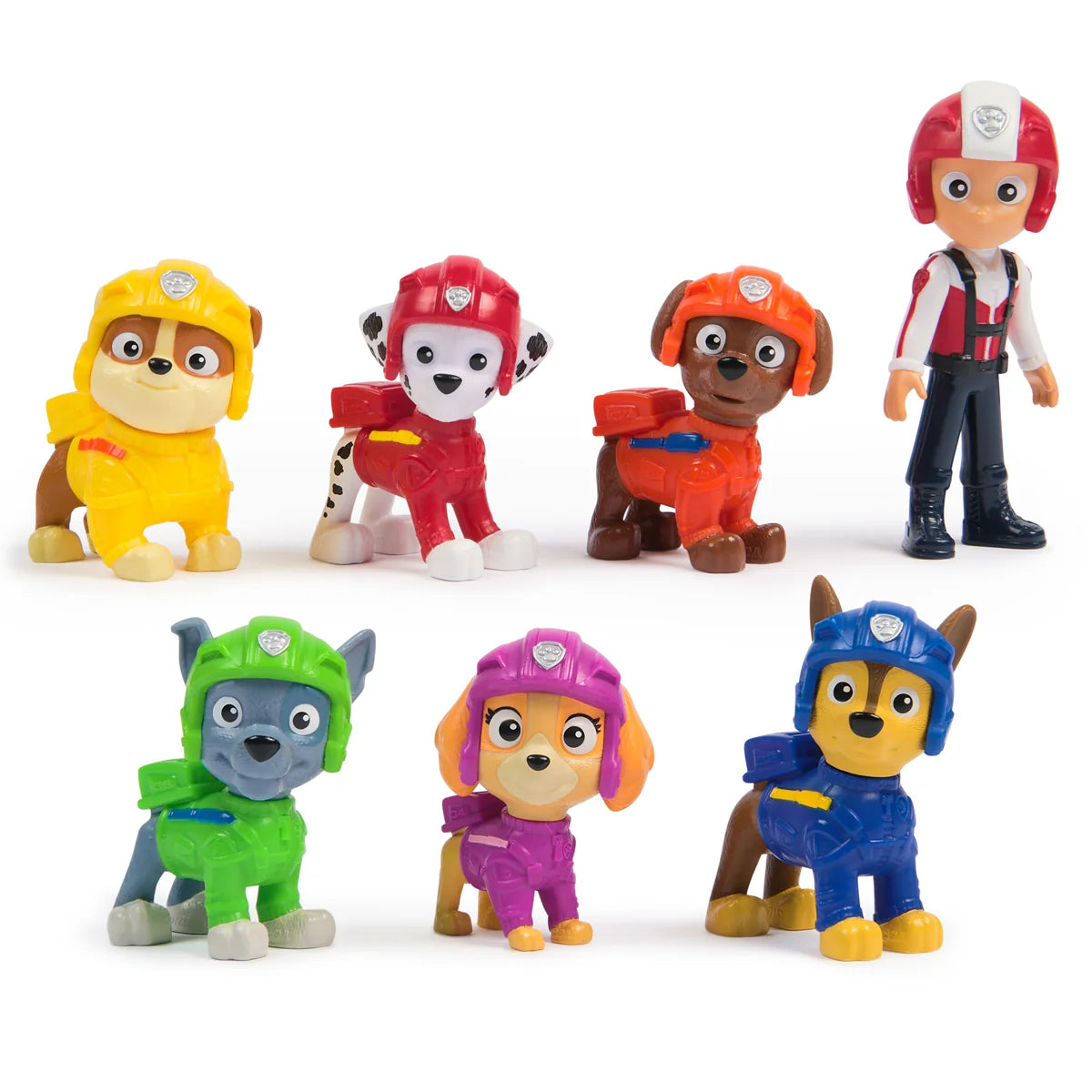 PAW Patrol Air Rescue Team 7 Figure Pack Toy lineup showing Ryder and all pups – Ireland