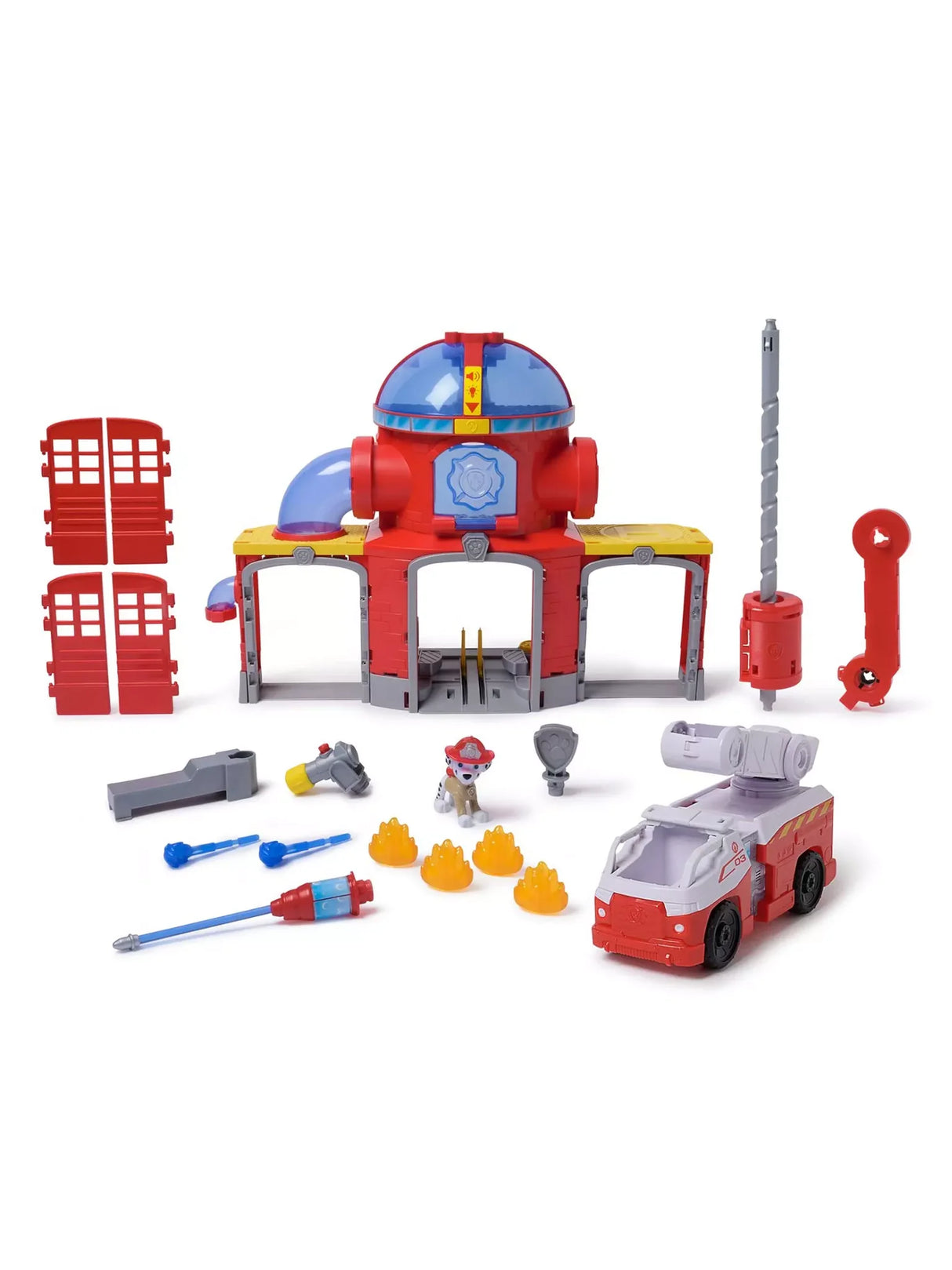 Paw Patrol Fire Rescue Command Center set with Marshall, fire truck and accessories – Ireland.