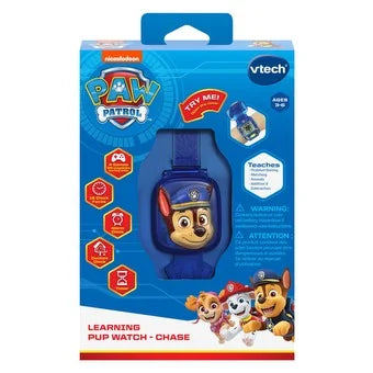Paw Patrol Learning Pup Watch Chase boxed version with VTech branding for Ireland
