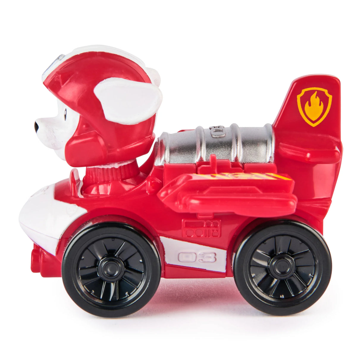Side view of Paw Patrol Marshall Pup Squad Racer toy vehicle – Ireland