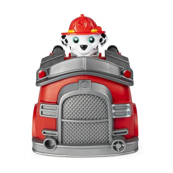 PAW Patrol Marshall Remote Control Fire Truck shown from the side with Marshall in the driver seat