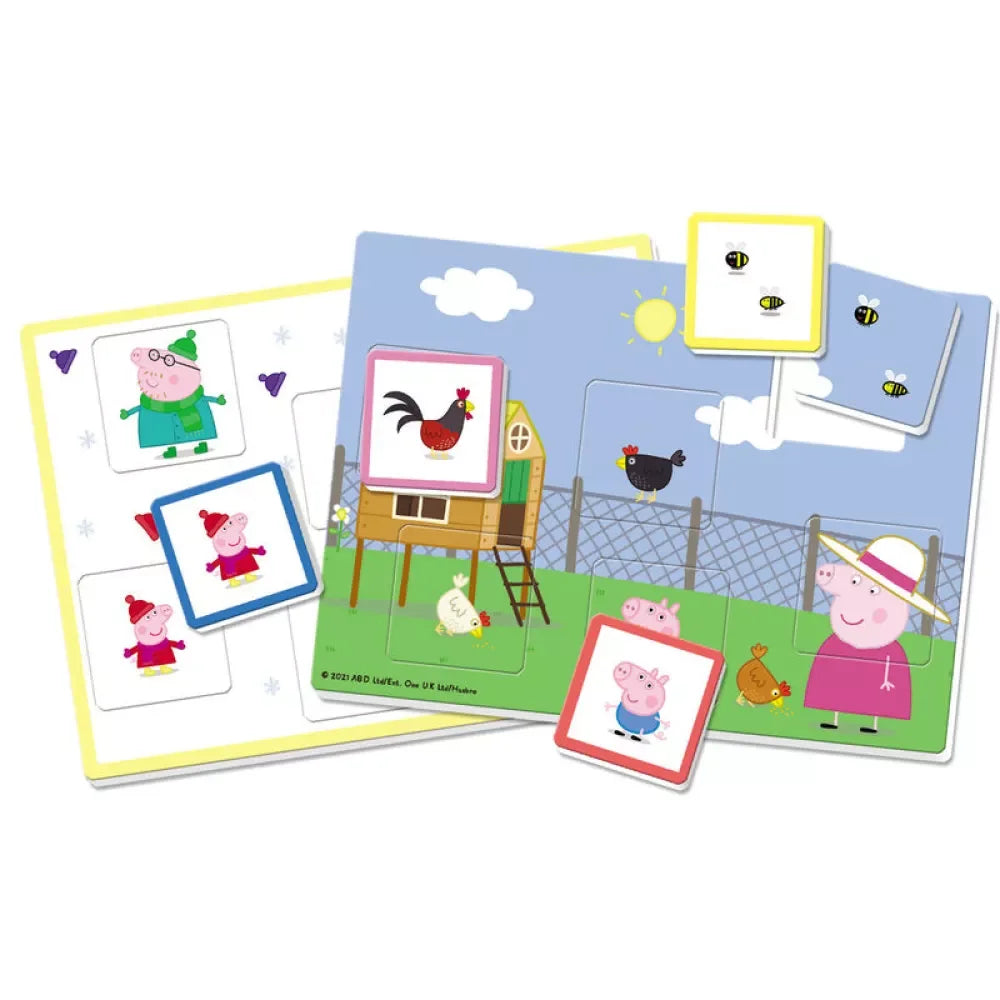 Peppa Pig Bingo and Puzzle game cards with cartoon characters Ireland