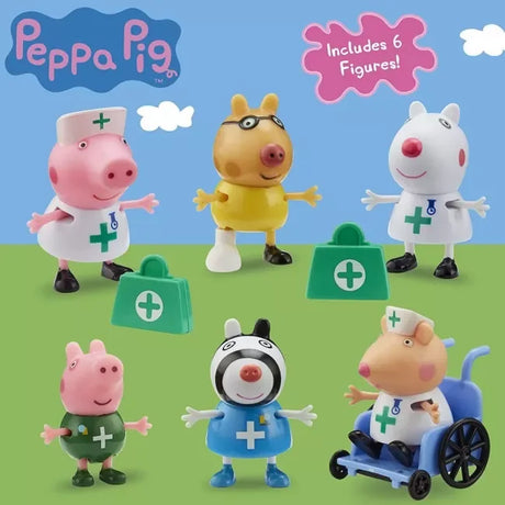Peppa Pig Doctors and Nurses toy figures with colourful background Ireland